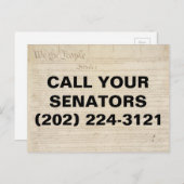 我々国民は上院議員を憲法と呼ぶ ポストカード (正面/裏面)