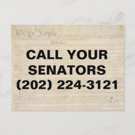 我々国民は上院議員を憲法と呼ぶ ポストカード