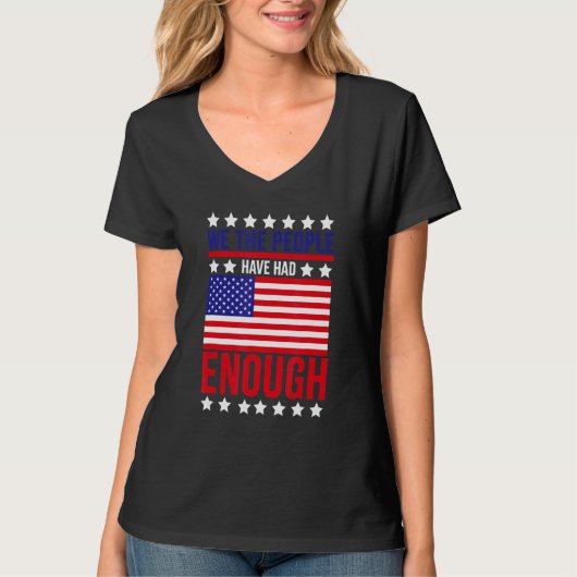 我々国民は十分なアンチ政策を持っている Tシャツ (正面)