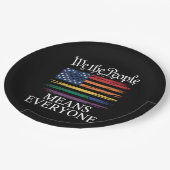 我々国民は皆を意味するLGBTQプライド ペーパープレート (アングル)