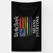 我々国民は皆を意味するLGBTQプライド 横断幕 (縦)