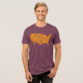 我々国民は結束している トライブレンドTシャツ (正面全面)