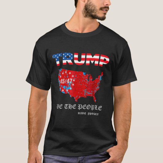 我々国民は2024年話の選挙の地図を持っている Tシャツ (正面)