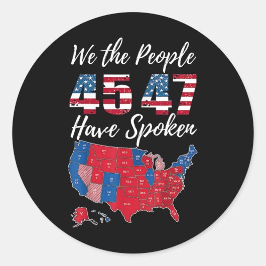 我々国民は2024年話米国選挙マップTr ラウンドシール (正面)