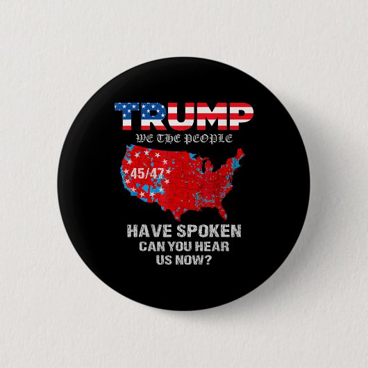 我々国民は2024話年の米国のTee選挙を持っている 缶バッジ (正面)