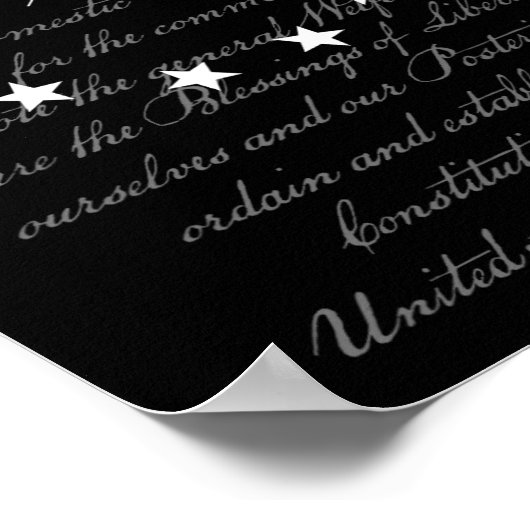 我々国民は7月4日の米国憲法を前文にしている ポスター (角)