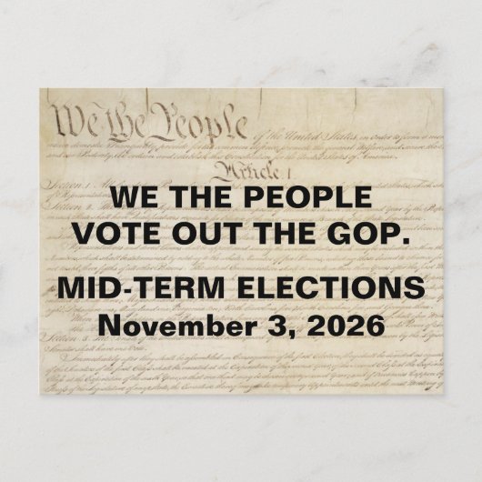 我々国民はGOP中間選挙に投票する ポストカード (正面)