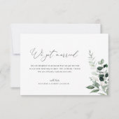 我々得は結婚した結婚緑の発表 サンキューカード (正面)