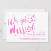 我々得は|ポストズ·結婚ブルンチ·ピンク 招待状 (正面)