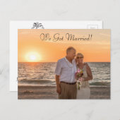 我々得結婚したの結婚駆け落ち 案内ポストカード (正面/裏面)