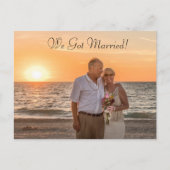 我々得結婚したの結婚駆け落ち 案内ポストカード (正面)