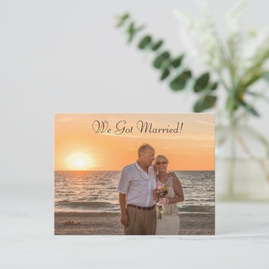 我々得結婚したの結婚駆け落ち 案内ポストカード (スタンド正面)