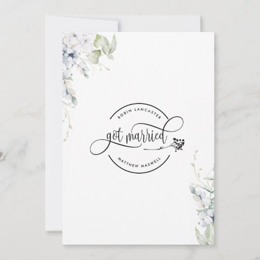 我々得結婚したはエレガント結婚したの 案内状 (裏面)