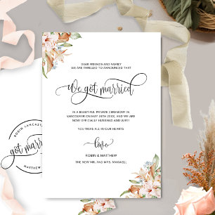 我々得結婚したは自然開花結婚したは 案内状