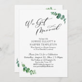 我々得結婚したシンプル披露宴のみ 招待状 (正面/裏面)