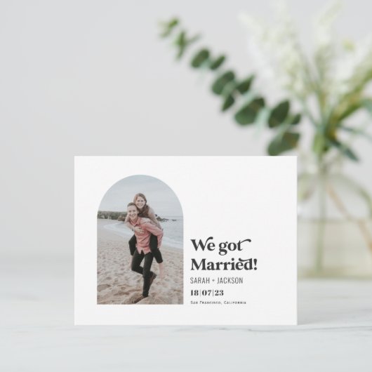 我々得、ア結婚したチモダンョシンプルン写真エロペメント 案内ポストカード (スタンド正面)