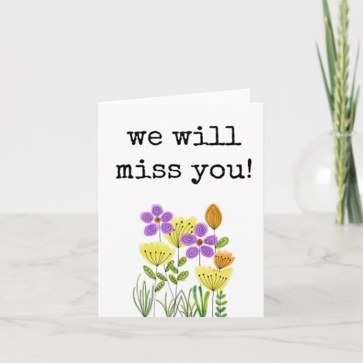 我々恋しく思は、さようなら、幸運、同僚 カード (正面)