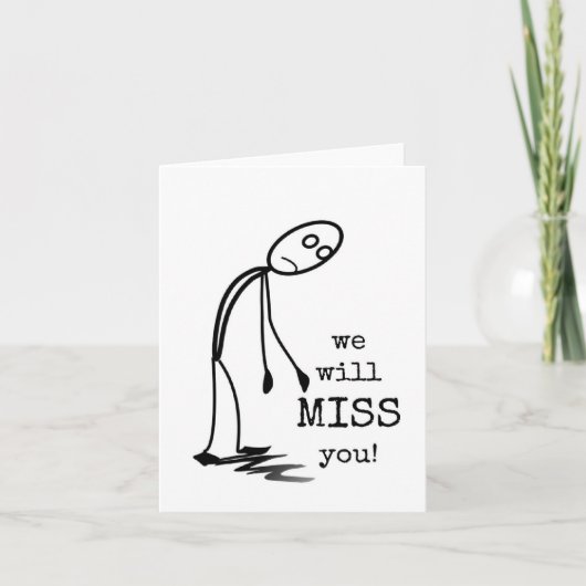 我々恋しく思は、さようなら、幸運、同僚 カード (正面)