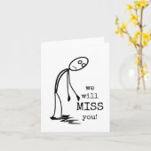 我々恋しく思は、さようなら、幸運、同僚 カード (黄色い花)