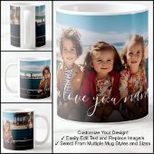 我々愛あなたナナビューティフルワン写真テンプレート文字 コーヒーマグカップ