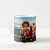 我々愛あなたナナビューティフルワン写真テンプレート文字 コーヒーマグカップ (正面左)