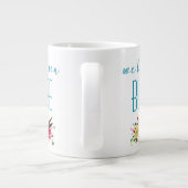 我々愛あなたバブベティール（緑がかった色）ピンクフローラ ジャンボコーヒーマグカップ (裏面)