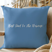 我々愛あなたパパイエローブループレイドカスタムフォト クッション