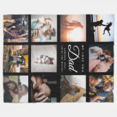 我々愛するパパモダントレンディーコージーファーズデイ フリースブランケット (正面(横))