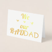 我々愛する我々素晴らしいパパ |ホイ実在ル |父の日 箔カード (正面)