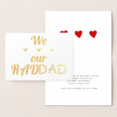 我々愛する我々素晴らしいパパ |ホイ実在ル |父の日 箔カード (ディスプレー)