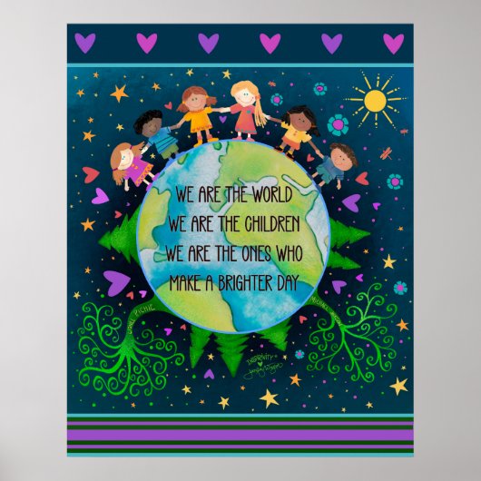 我々感動的は世界の子供の引用文 ポスター (正面)