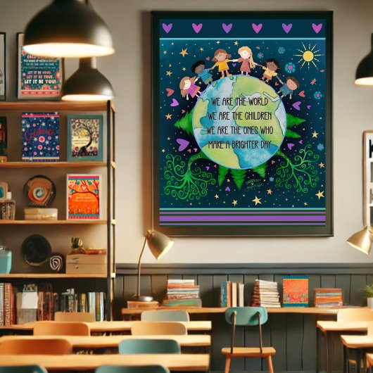 我々感動的は世界の子供の引用文 ポスター