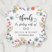 我々感謝していの好意を貫いたフローラ フェイバータグ (裏面)