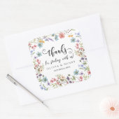 我々感謝していの野花の好意を突き付けて スクエアシール (封筒)