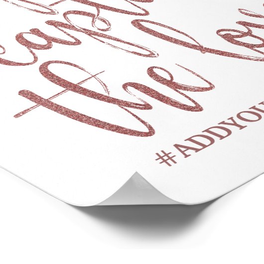 我々救済は、愛のバラ金ゴールドグリッター標識をキャプチャ ポスター (角)