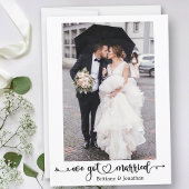 我々書道得ハート写真結婚の 案内状