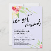 我々水得色の花onラベンダー 招待状 (正面)