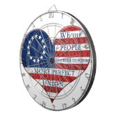 我々米国国旗のハートダーツボード ダーツボード (正面右)