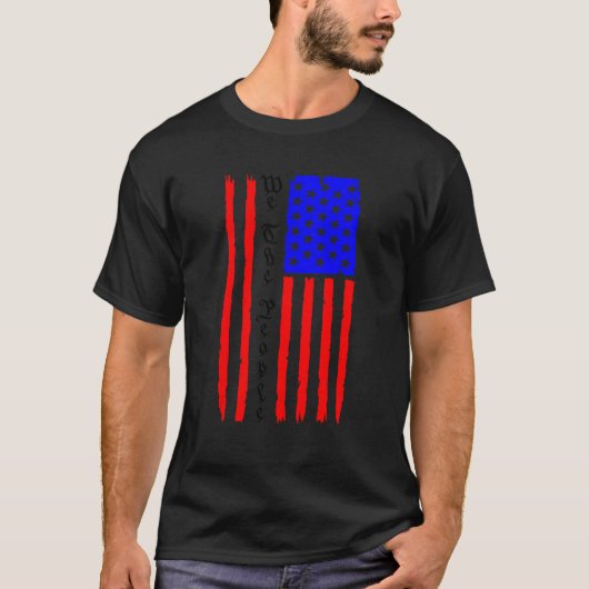 我々米国国旗の愛国心 Tシャツ (正面)