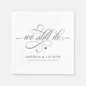 我々結婚がまだ行っている誓いの更新 スタンダードカクテルナプキン (正面)