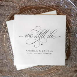 我々結婚がまだ行っている誓いの更新 スタンダードカクテルナプキン