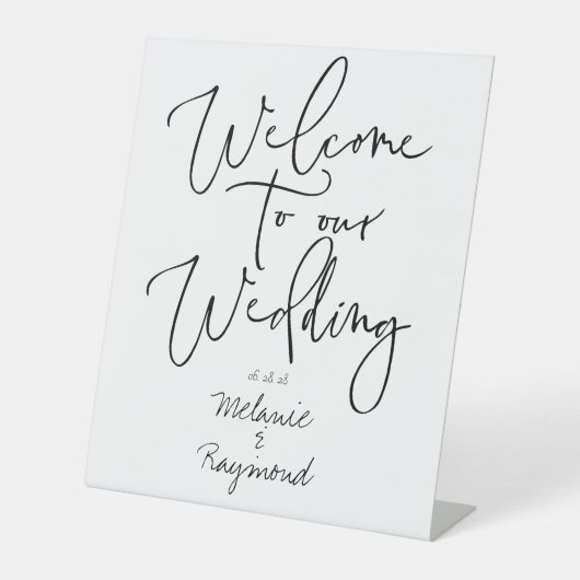 我々結婚の手で歓迎さ結婚れた 台座サイン (正面)