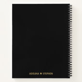 我々結婚の計画の結婚ジャーナルChic金ゴールドスクリプト ノートブック (裏面)