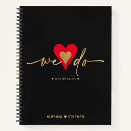我々結婚の計画の結婚ジャーナルChic金ゴールドスクリプト ノートブック