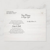 我々結婚はまだレースひまわりの延期 案内ポストカード (裏面)