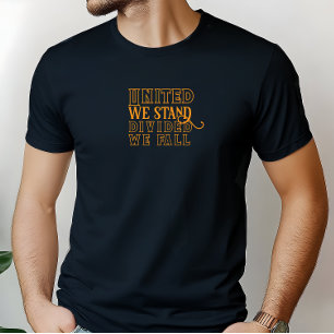 我々統一されたはオレンジ色のことわざTシャツを着ている Tシャツ