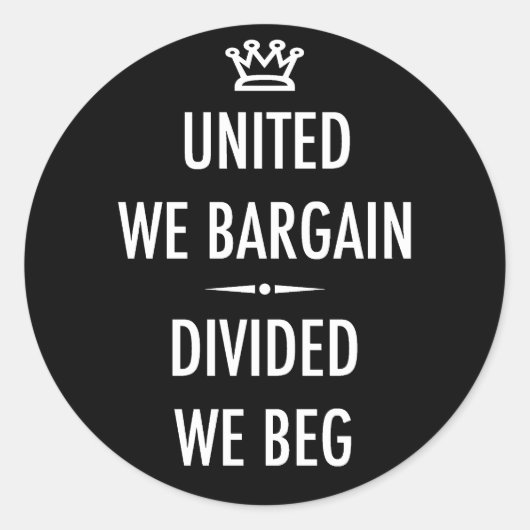 我々統一されたは交渉する ラウンドシール (正面)