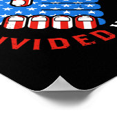 我々統一されたは分割されて立つ我々秋米国国旗S ポスター (角)