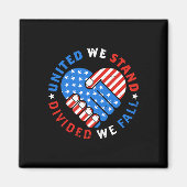 我々統一されたは分割されて立つ我々秋米国国旗S マグネット (正面)