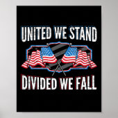 我々統一されたは分裂した我々の秋愛国的なアメリカ人 ポスター (正面)